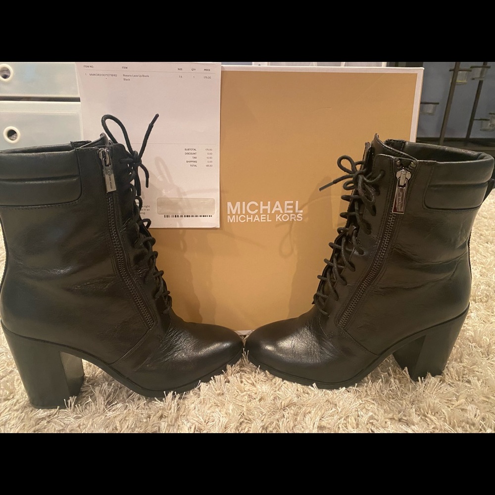 Michael Kors lace up boots